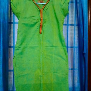 White And Green Colour Suit For Bust Size 38inch