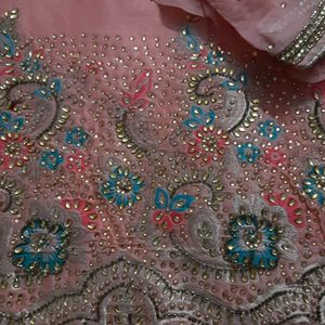 Karwachauth Special Pure Upada Cutdana Work Suit