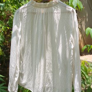 White Ruffled Blouse