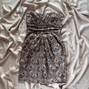 Strapless Brocade Dress