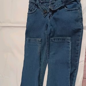 Blue Denim Jeans  For Girls