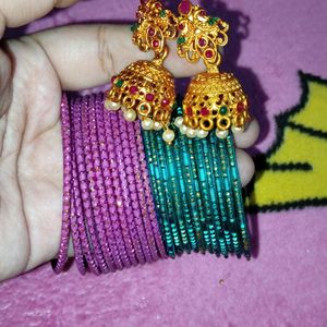2 Bangle Sets & Earrings