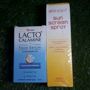 Face Serum & Sun Screen Spray