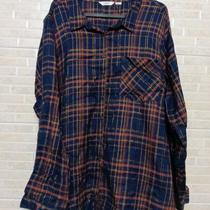 Red Blue Checked Shirt 6 Xl, Pure Cotton