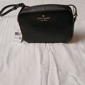 Kate Spade Brand Black Leather Crossbody Sling Bag