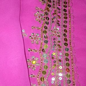 Chamki Work Saree