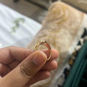 Gold GenZ Ring With Chocolate Heart