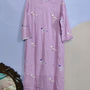 Cotton Kurta Set (Lavender)