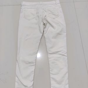 White Skinny Fit Denim For Women Girls