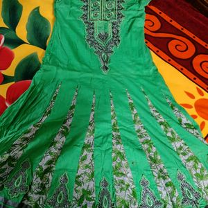 Green Ethnic Anarkali