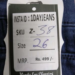 Z-38 Size 26 Slim Fit Women Denim Jeans