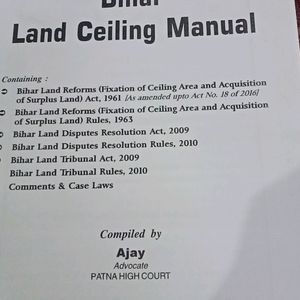 Bihar Land Ceiling Manual