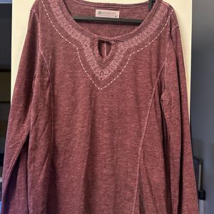 Brownish Red Tunic Top