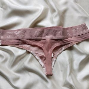 pink victoria secret thong