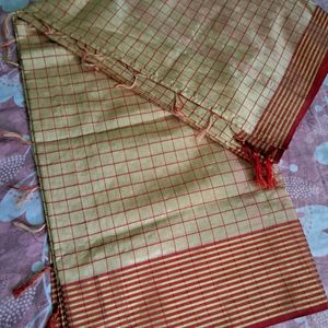 Checked Saree