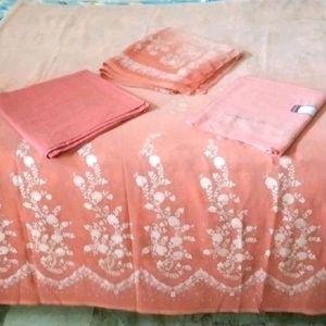 4 Piece fancy gerogette mix suit (unstitched)