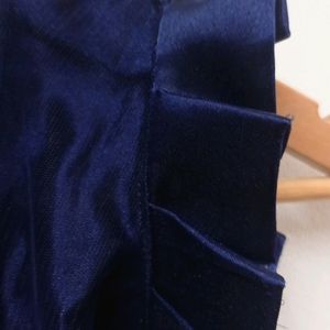 Rich Gold Work Navy Blue Frock 5year