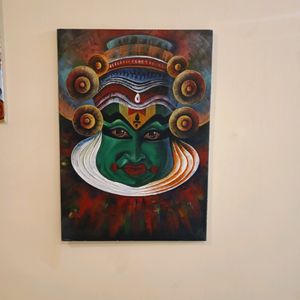 Kathakali - Acrylic Painting On Canvas 12"16"