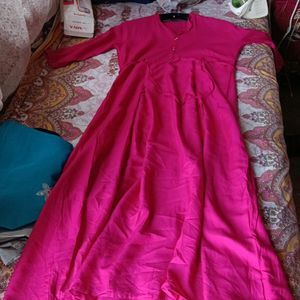 Long Rose Pink Dress For Women