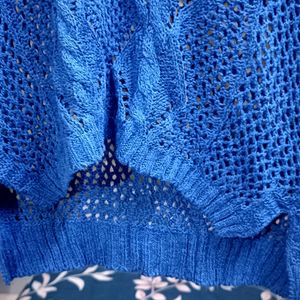 🆕🧶 138. Crochet Blue Top 🆕