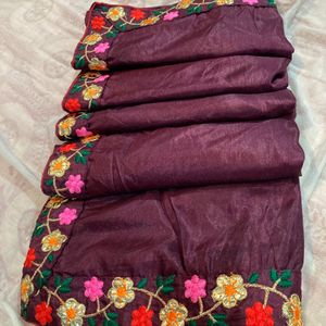 Embroidery Boder Work Saari