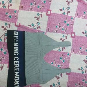 Grey Croptop  . Stretchable.  Xs But Fits Someone