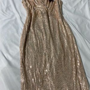 Gold Sequinned Cocktail Dress