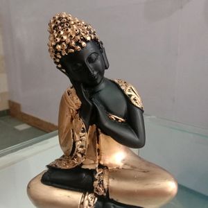 Golden And Black Finish Buddha Statue Three Set