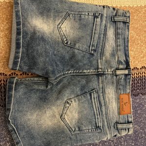 Low Waisted Denim Shorts