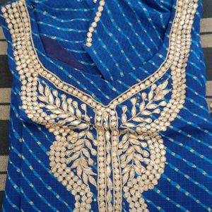 Beautiful Blue Cotton Kurti