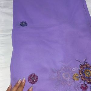 New Lavender Patches Saree