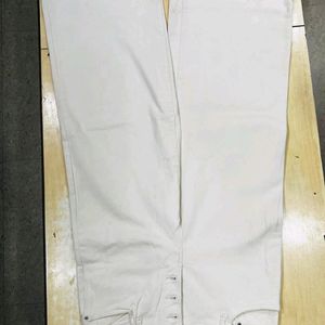 Surplus White Straight High Rise Jeans for Woman