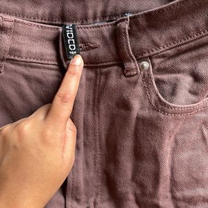 High Waist Trouser/Jeans - (chocolate Brown)