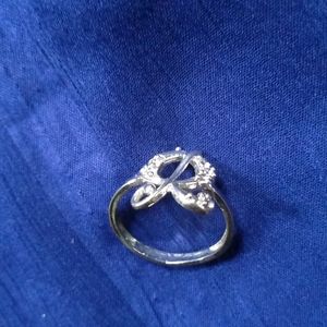 R Initial Silver Ring