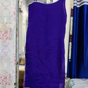 One Shoulder Purple Kurta