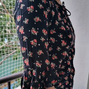 Black Floral Top