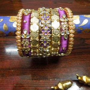 Handcrafted Silk Thread Bangles Set