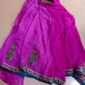 Magenta Festival Saree