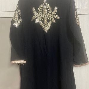 Black & Golden Kurta