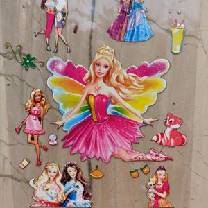 Stickers Barbie Doll Kids Girls Stationary Craft