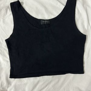 Black Vest Top