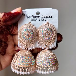 Rose Gold Jhumki Earings