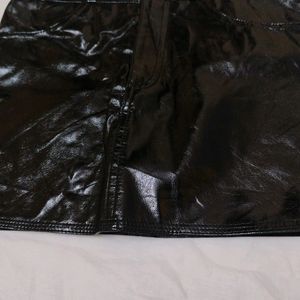 Black Leather Mini Skirt