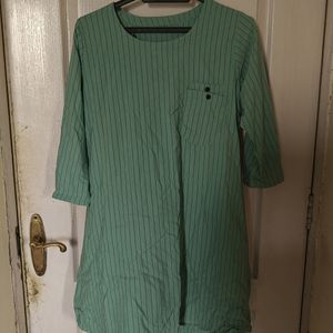 Green A Line Tunic Top