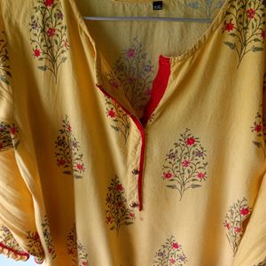 Sale Price Slashed..Yellow Cotton Kurta