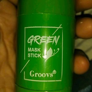 Green face stick mask