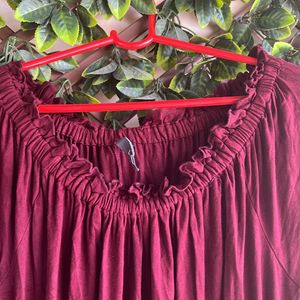 Maroon Color Westside Brand Gown