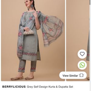 Berrylicious Pista Green Kurta Set Size XL