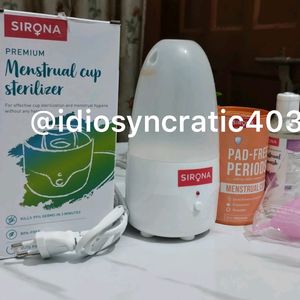 Sirona MENSTRUAL CUP (medium)& ELECTRIC STERILIZER