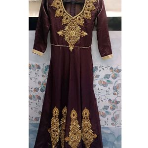 ❤️Maron Anarkali Suit Set